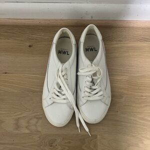 Madewell Cream Women's Lace-Up Sneakers